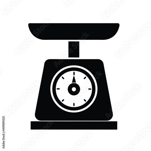 Retro Phone with Scale Vector Illustration – Vintage Communication and Measurement Concept for Design, Ads, or Decor Projects
