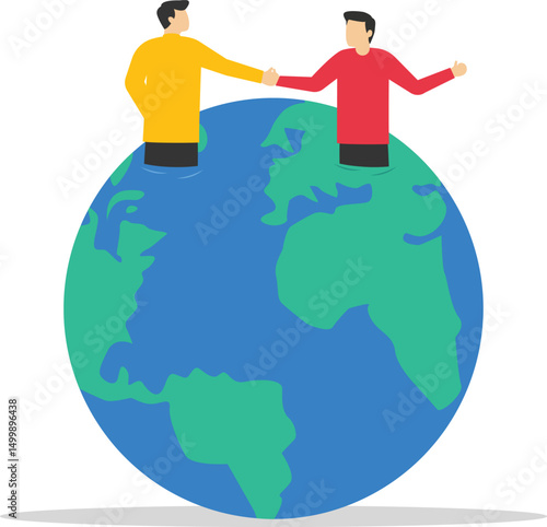 Business Collaboration, Agreement, Partnership, Business Deal, stock illustration

