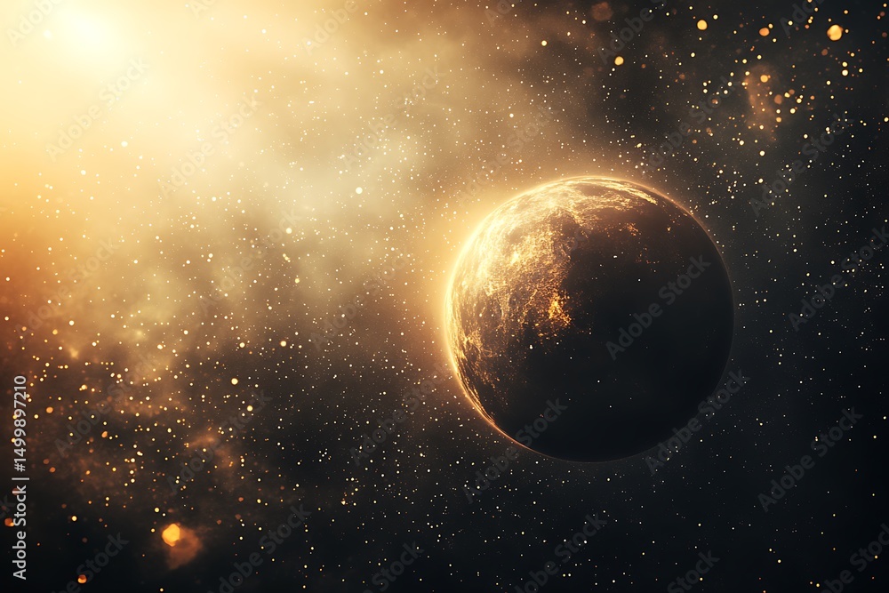 Obraz premium Planet in outer space. Elements of this image