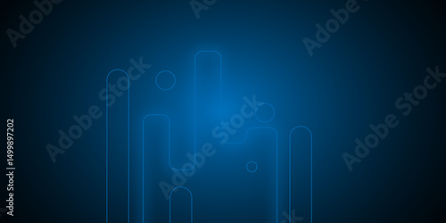 abstract neon round shapes techno background. Neon glowing techno lines, hi-tech futuristic abstract background template. design for banner, poster, card, cover and promotion. vector illustration.