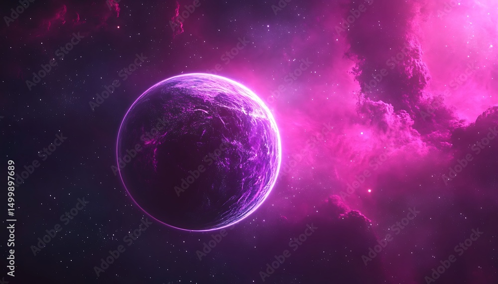 Fototapeta premium Planet in outer space. Elements of this image