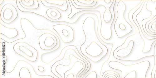 Abstract papercut design. Background of the topographic map. modern wallpaper texture and realistic design used for banner and posters, mountain relief geographic pattern. vector illustration.