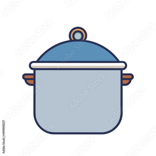 Cooking Pot Isolated on White Background – High-Quality Kitchenware Image for Culinary, Advertising, or Product Design Projects