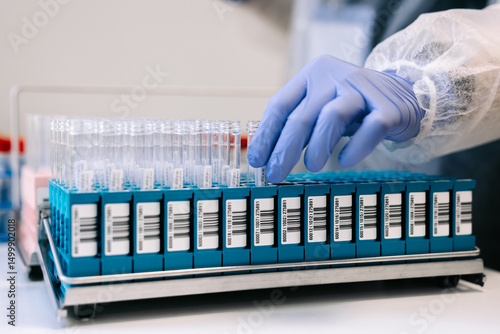 Fotografie Robotic modern biochemistry laboratory