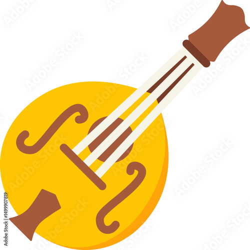Mandolin Flat Icon