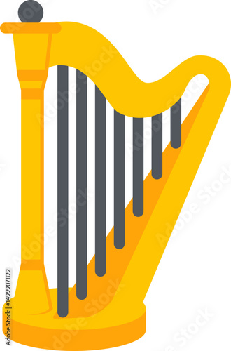 Harp Flat Icon
