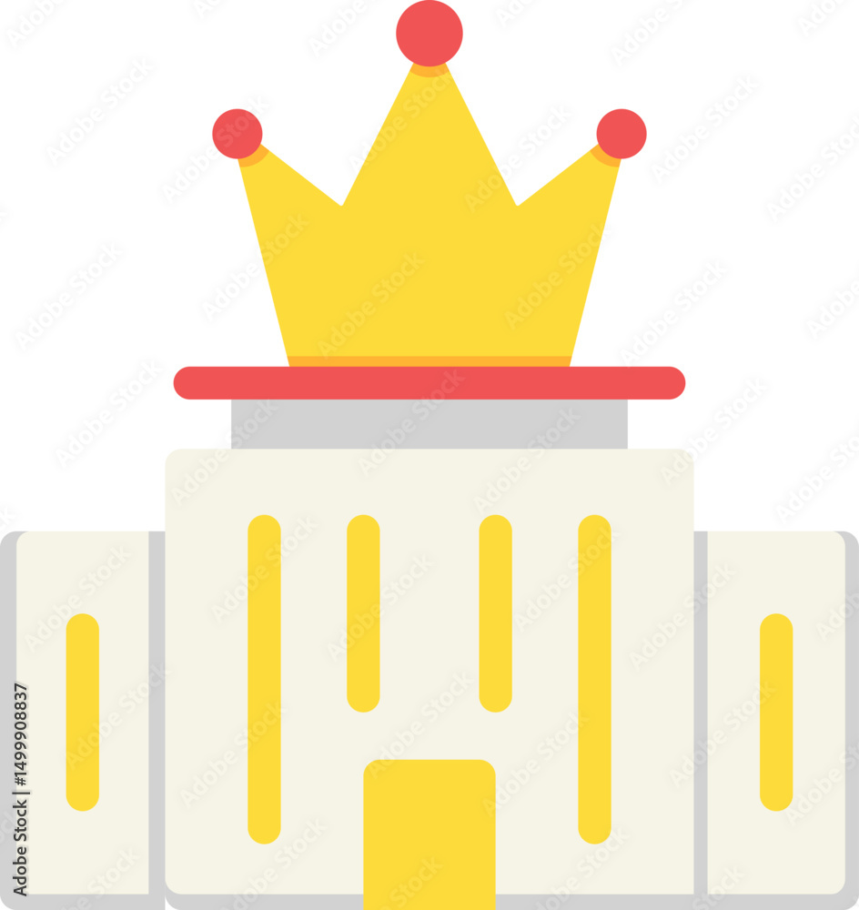 Obraz premium Casino Building Flat Icon