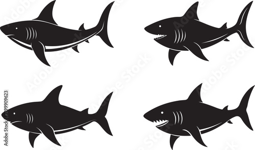 set of fish vector