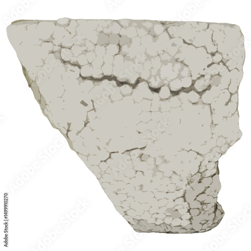 Piece of dirty polystyrene foam
