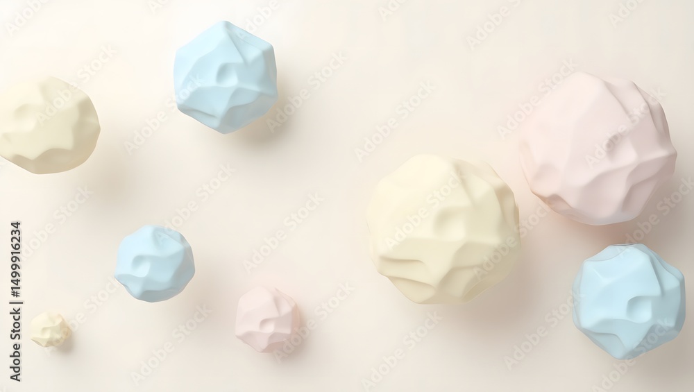 Naklejka premium Isolated white paper with abstract blue and colorful crystal set, like a diamond on white