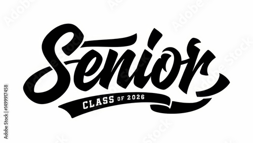 Senior 2026 text school class.