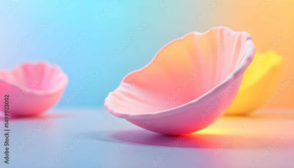 a dynamic abstract composition featuring flexible, layered pink and yellow wavy forms atop blue geometric shapes. Perfect for modern product promotion or artistic digital backdrops a dynamic abstract composition featuring flexible, layered pink and yellow wavy forms atop blue geometric shapes. Perfect for modern product promotion or artistic digital backdrops