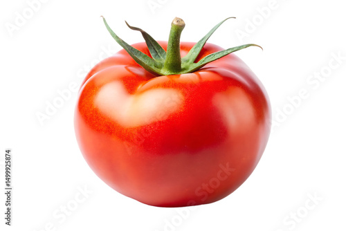 Wallpaper Mural Single red tomato isolated on white background png isolated on a white background Torontodigital.ca