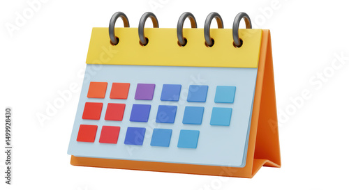 Isolated Desk Calendar