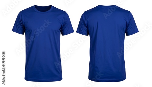 Blue Tshirt Mockup with Front  Back.