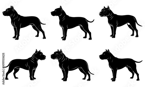 Pit Bull Silhouette vector