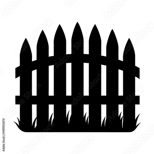 Picket Fence Silhouette vector