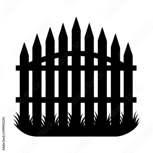 Picket Fence Silhouette vector