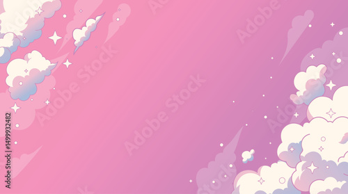 Colorful sky, dream illustration, rainbow fantasy background
