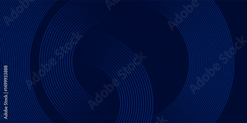abstract dark blue background with circles. modern trendy design