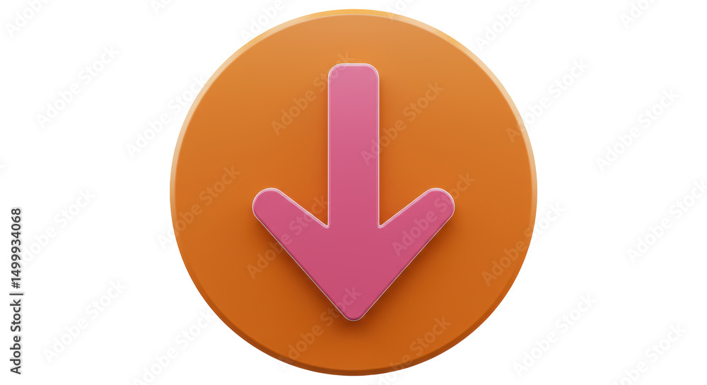 Isolated Orange Download Symbol Isolated Orange Download Symbol