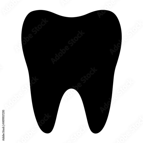 Silhouette of a molar tooth representing dental health and hygiene