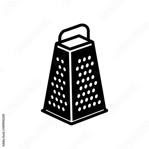 Vector illustration of Cheese grater silhouette.