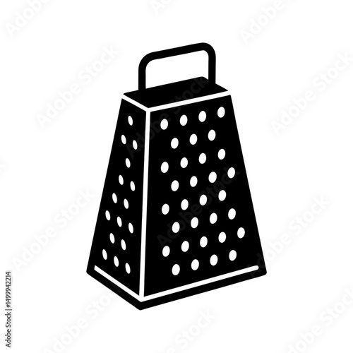 Vector illustration of Cheese grater silhouette.