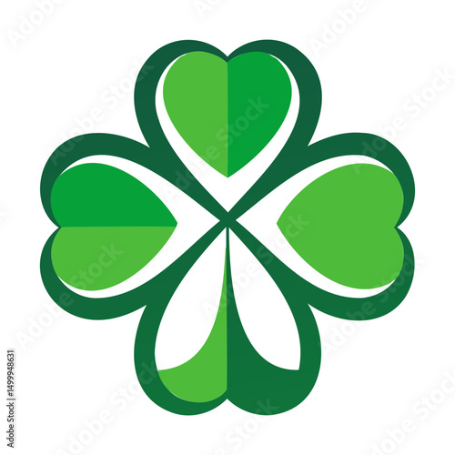 Stylized Clover Leaf Silhouette Vector Illustration for Graphic Use