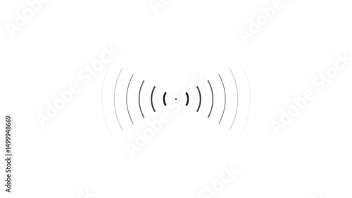 cyan color Technology Radio waves screen illustration . Communications Tower Icon illustration .Technology Radio wave signal icon on a black background.	