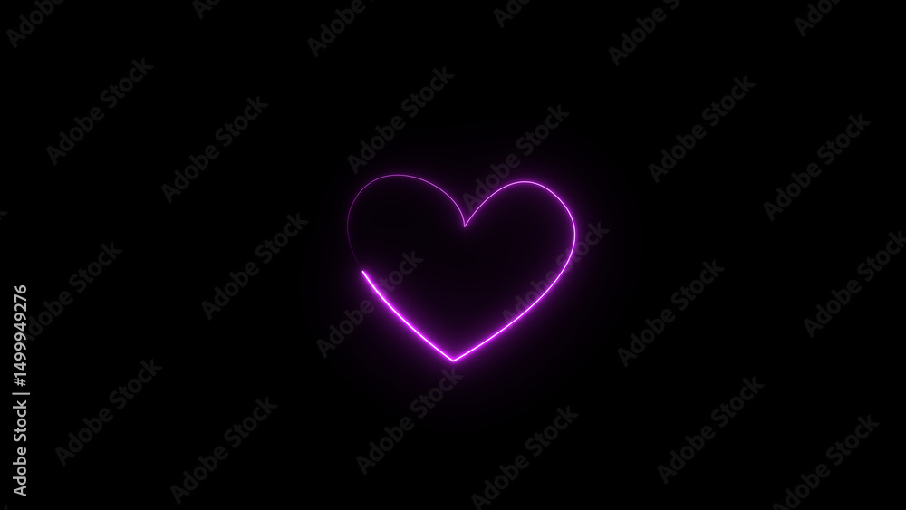 Neon heartbeat and pulse illustration. black background 4k illustration.
Neon heartbeat and pulse illustration. black background 4k illustration.