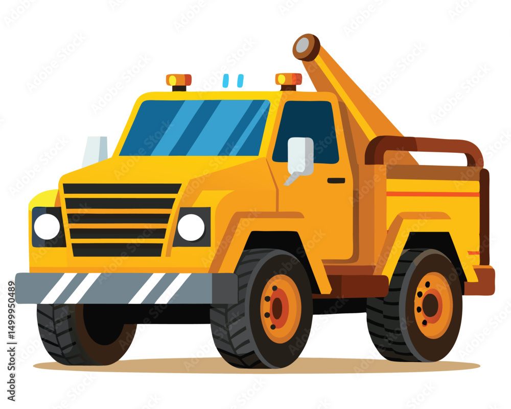 Fototapeta premium a heavy duty tow truck with a powerful winch and boom