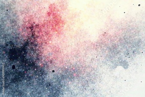 Subtle pastel & silver watercolor; black accents; radial drip effect , organic, abstract watercolor