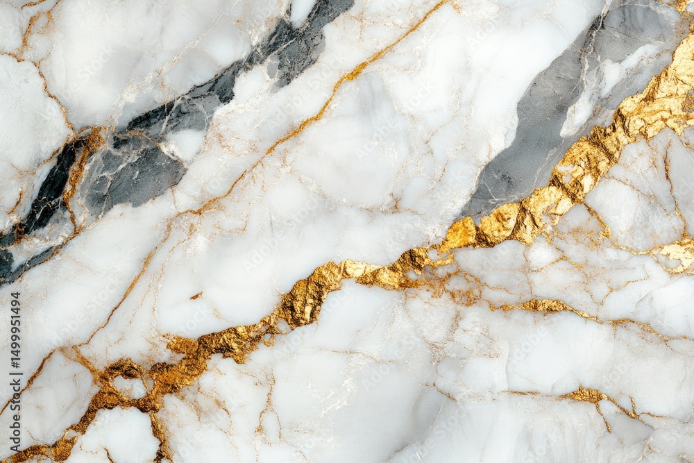 White marble with gold and gray veining White marble with gold and gray veining