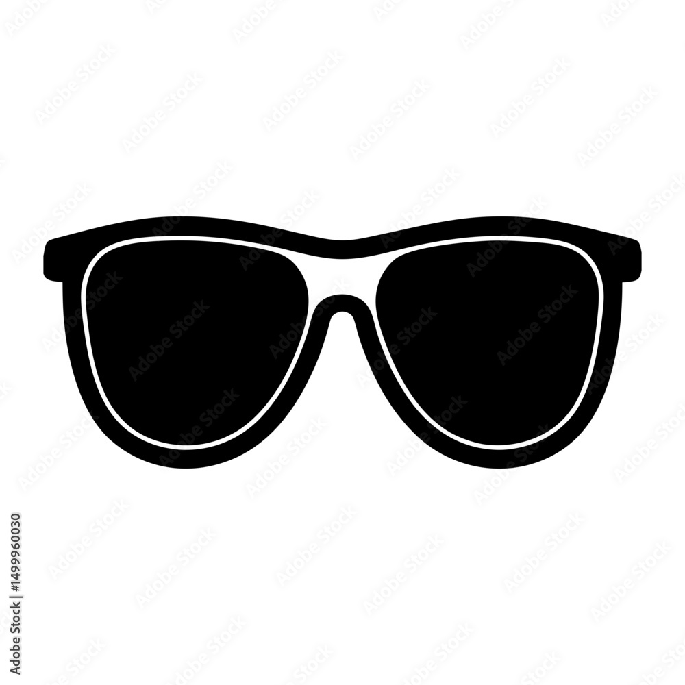 Fototapeta premium Basic Sunglasses silhouette vector