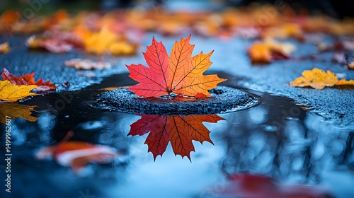 Wallpaper Mural Autumn Leaves Torontodigital.ca