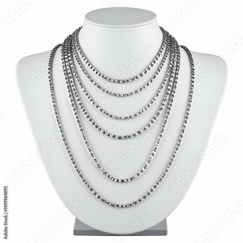 Elegant Silver Box Chain Necklaces A Collection of Sizes and Styles