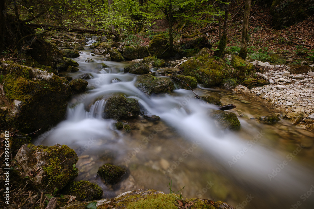 Pekel gorge with waterfalls near Ljubljana in Slovenia Pekel gorge with waterfalls near Ljubljana in Slovenia
