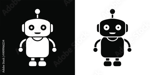Funny cartoon robot toy character vector illustration for Christmas fun