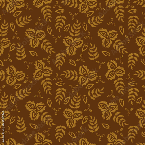 Floral seamless pattern ,flower branches seamless pattern , vector , illustration ,flowers pattern design Seamless flower pattern with colorful little flowers. Simple flat bright flowers background
