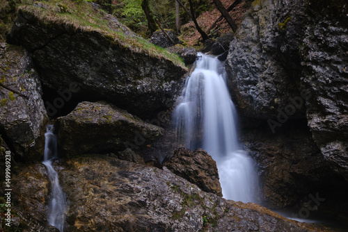 Pekel gorge with waterfalls near Ljubljana in Slovenia