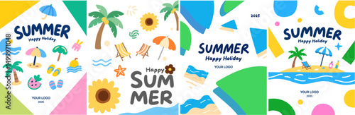 Easy Vector Graphics for Kids' Posters, Cards & Happy summer Holiday Designs