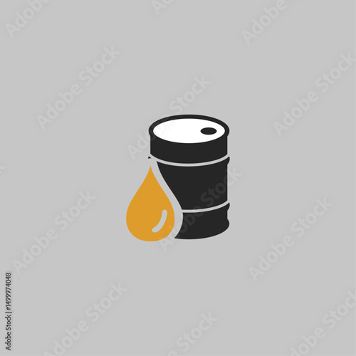 Oil barrel icon logo flat vector design