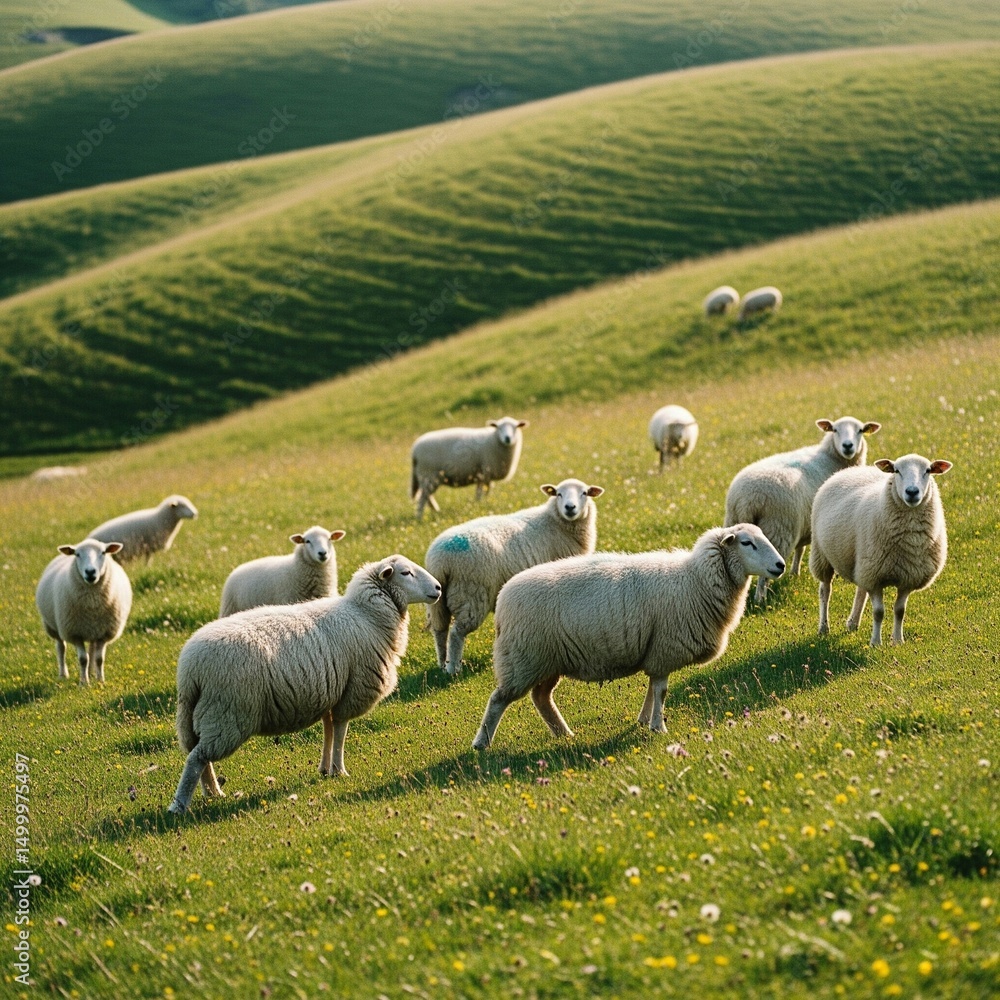 Obraz premium sheep in the field