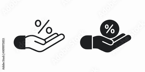 Thumb up and down vote icons vector illustration set
