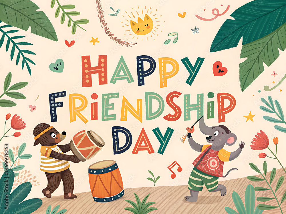 Fototapeta premium Happy Friendship Day