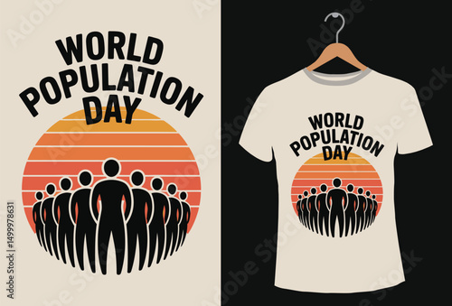 World Population day vector t-shirt design.
