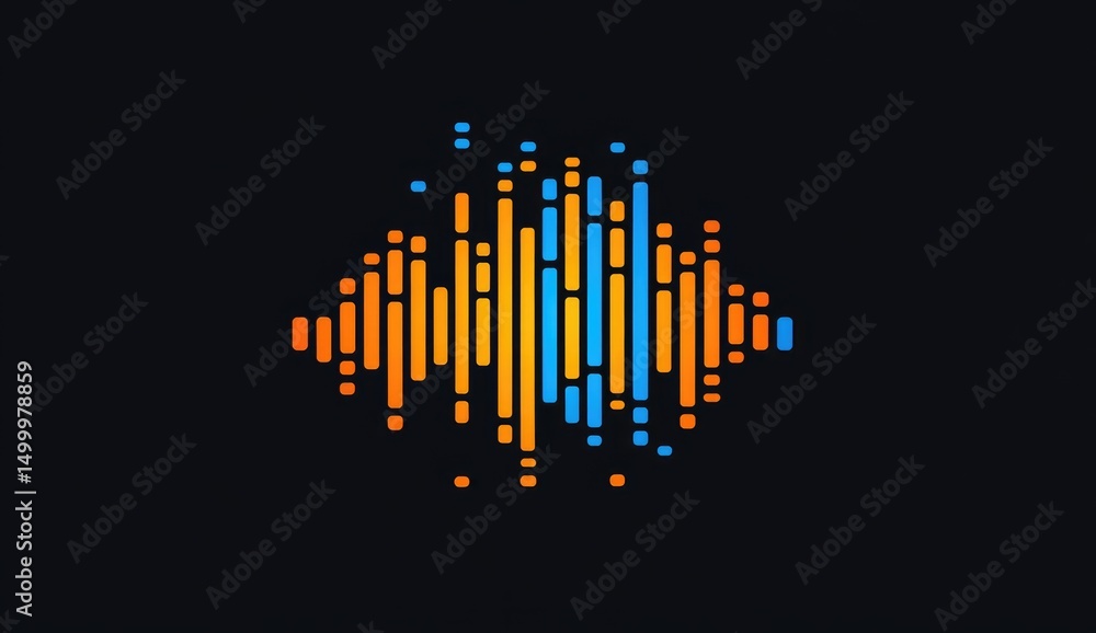 Abstract audio wave graphic, vibrant colors Abstract audio wave graphic, vibrant colors