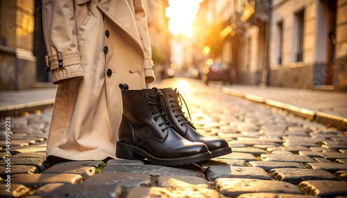 Leather Boots with City Street, and Sunset.