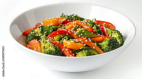 Stir-Fried Broccoli and Bell Peppers with Sesame Seeds
